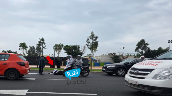 سيارة تصدم شرطياً بأكادير